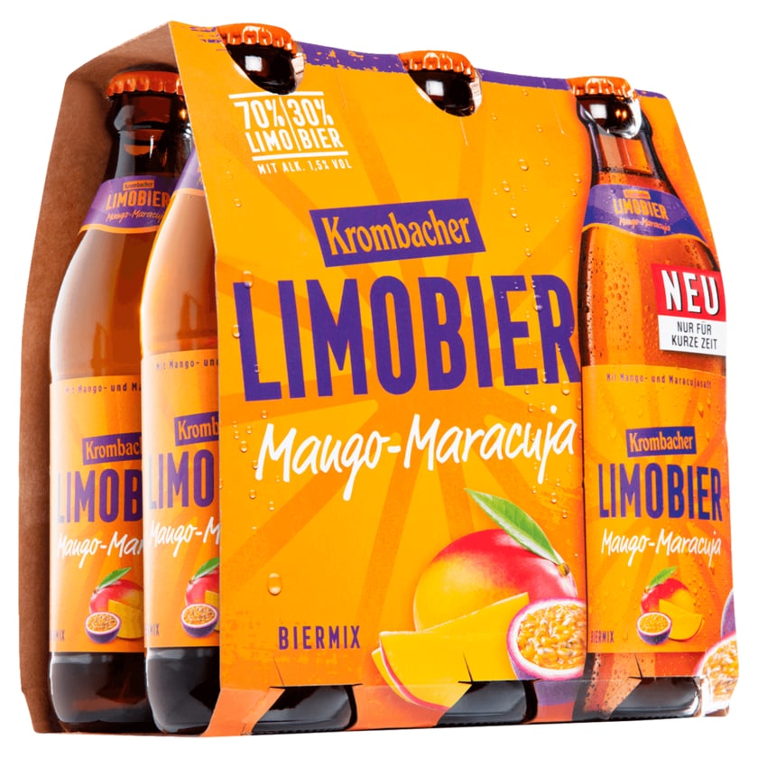 Krombacher Limobier Mango-Maracuja 6x0,33l
